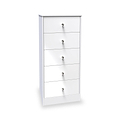 Bennet-5-Drawer-Tallboy-Chest-White from Roseland Furniture