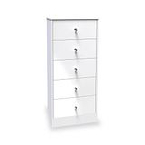 Bennet-5-Drawer-Tallboy-Chest-White from Roseland Furniture