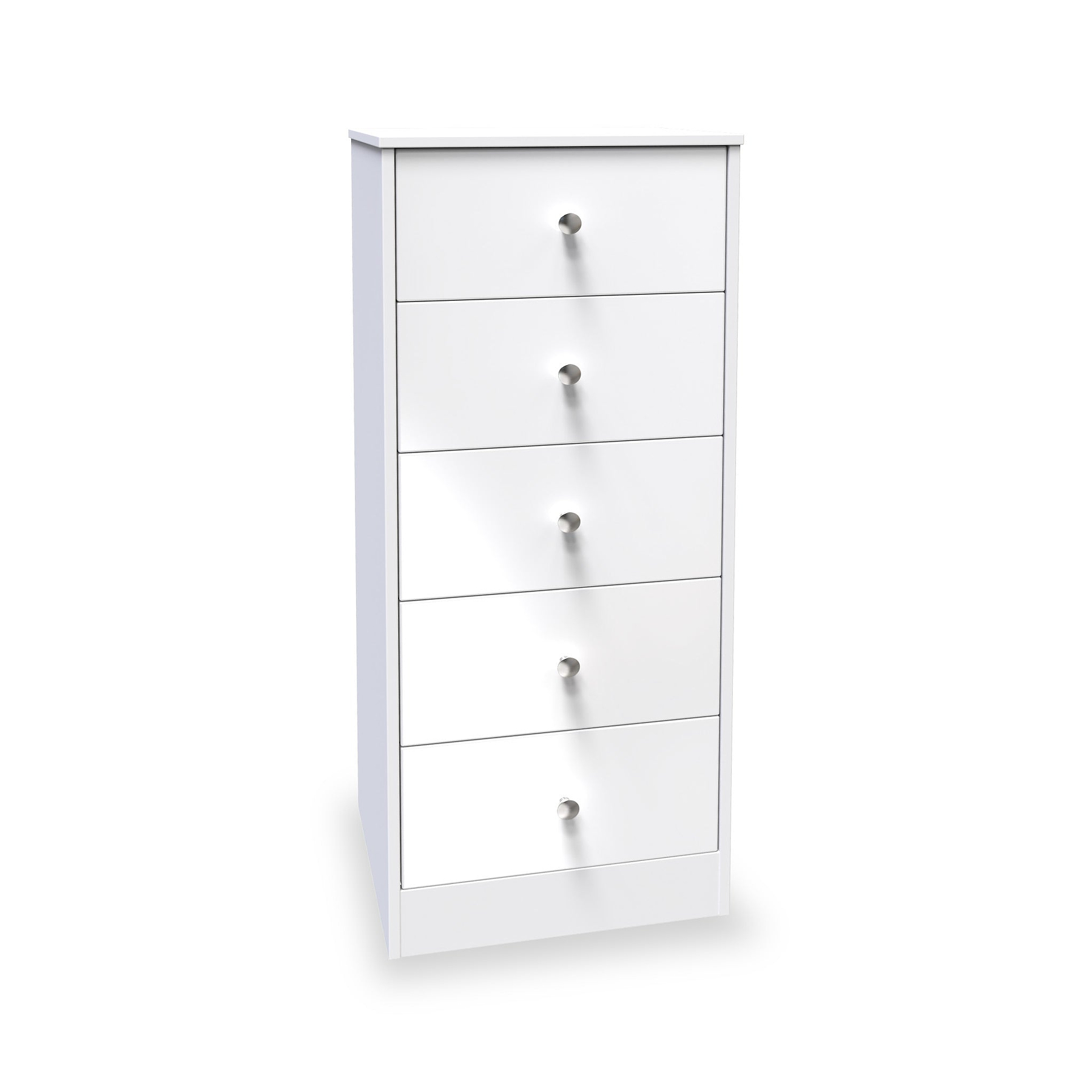 Bennet-5-Drawer-Tallboy-Chest-White from Roseland Furniture
