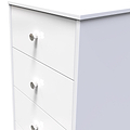 Bennet-5-Drawer-Tallboy-Chest-White from Roseland Furniture