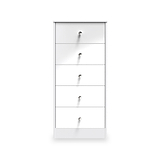 Bennet-5-Drawer-Tallboy-Chest-White from Roseland Furniture