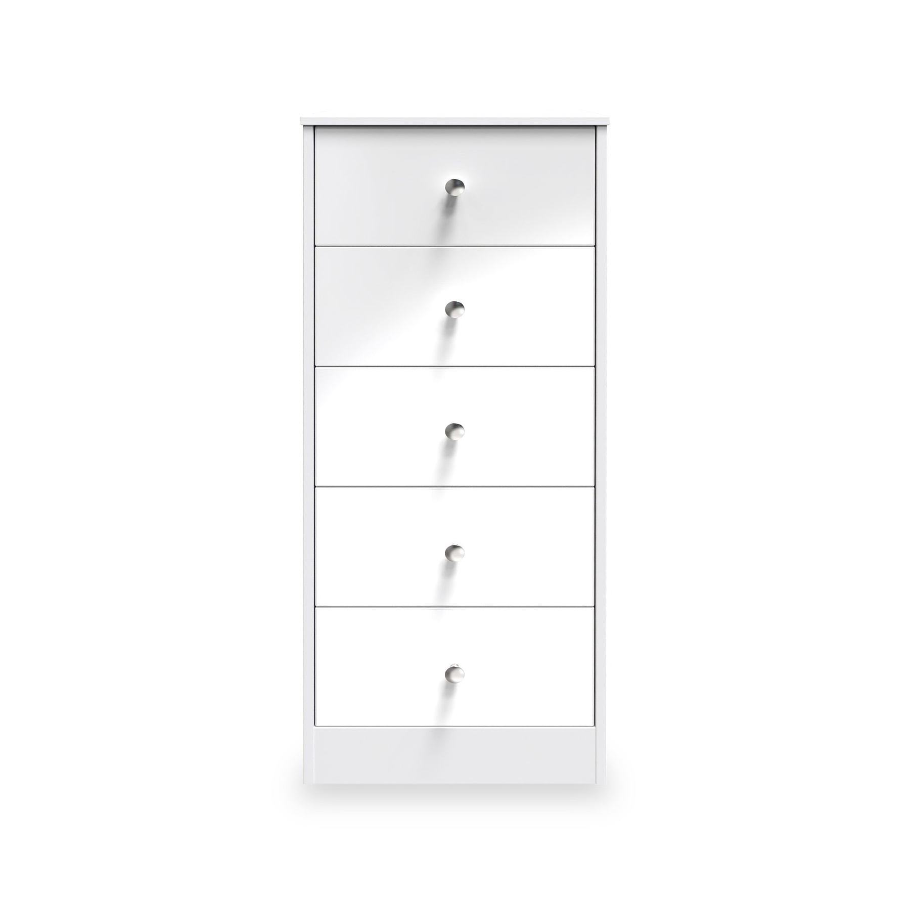 Bennet-5-Drawer-Tallboy-Chest-White from Roseland Furniture