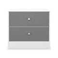 Bennet-2-Drawer-Midi-Chest-Grey-&-White Front1 from Roseland Furniture