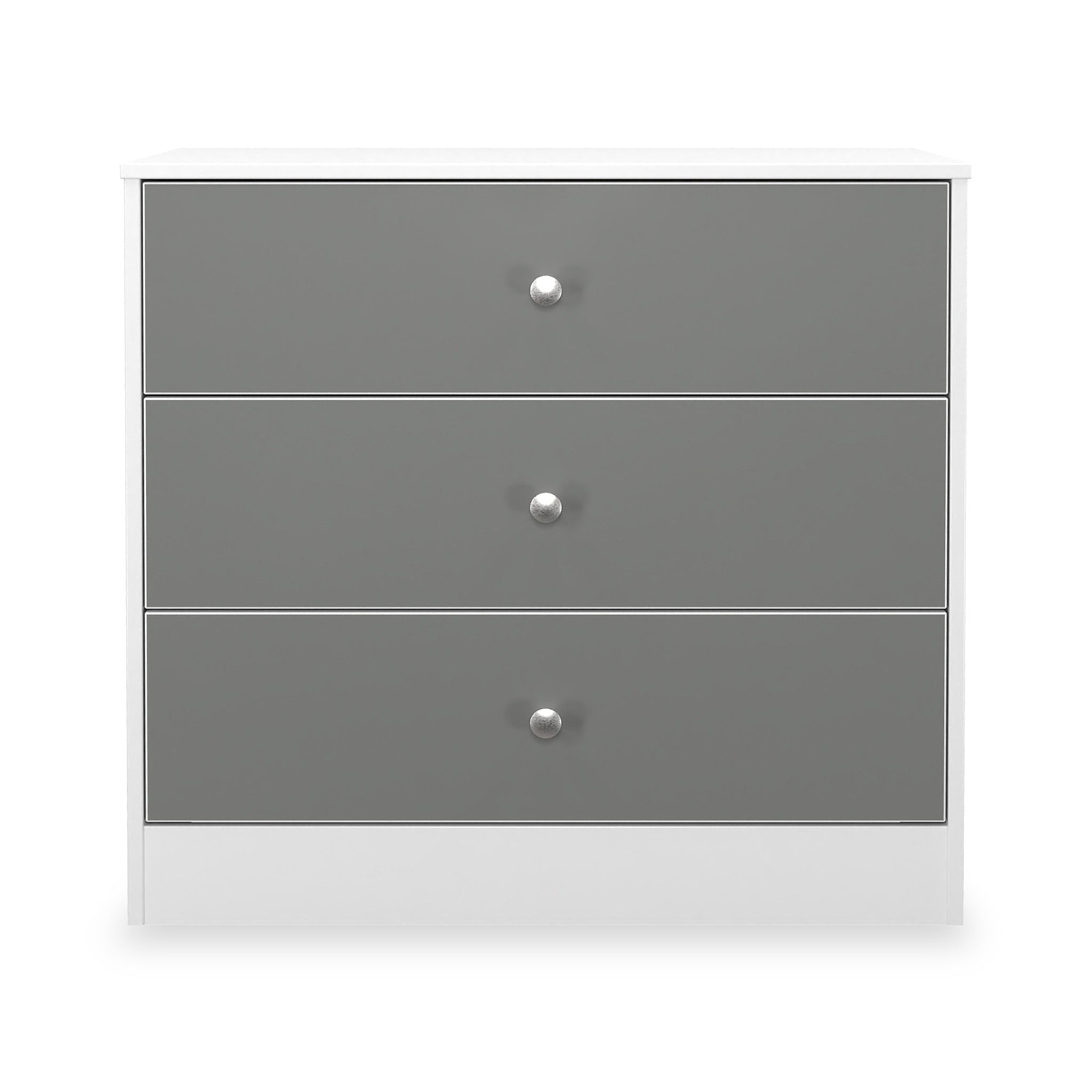 Bennet-3-Drawer-Chest-Grey-&-White Front1 from Roseland Furniture