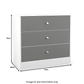 Bennet-3-Drawer-Chest-Grey-&-White from Roseland Furniture