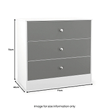 Bennet-3-Drawer-Chest-Grey-&-White from Roseland Furniture