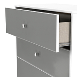 Bennet-4-Drawer-Chest-Grey-&-White from Roseland Furniture