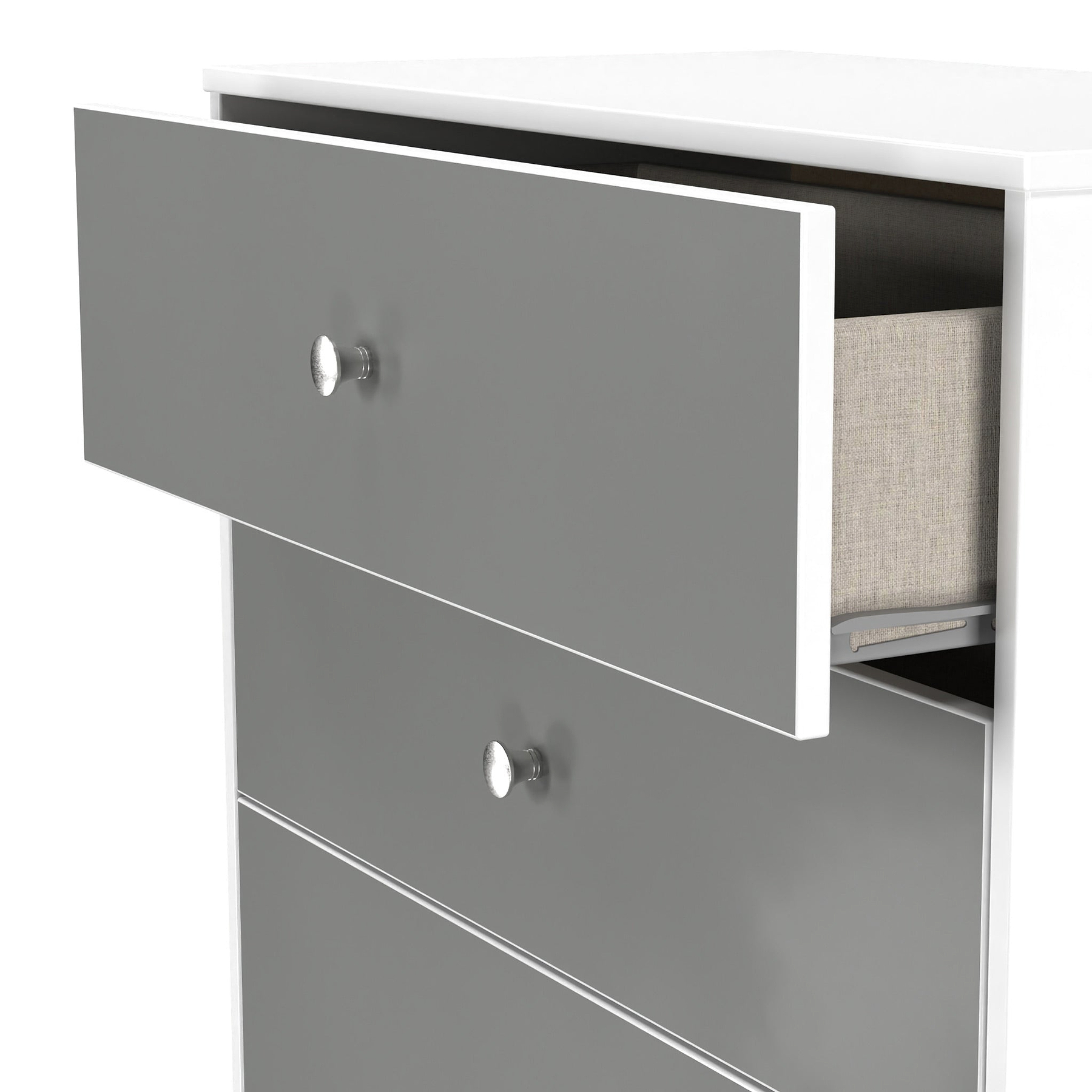 Bennet-4-Drawer-Chest-Grey-&-White from Roseland Furniture