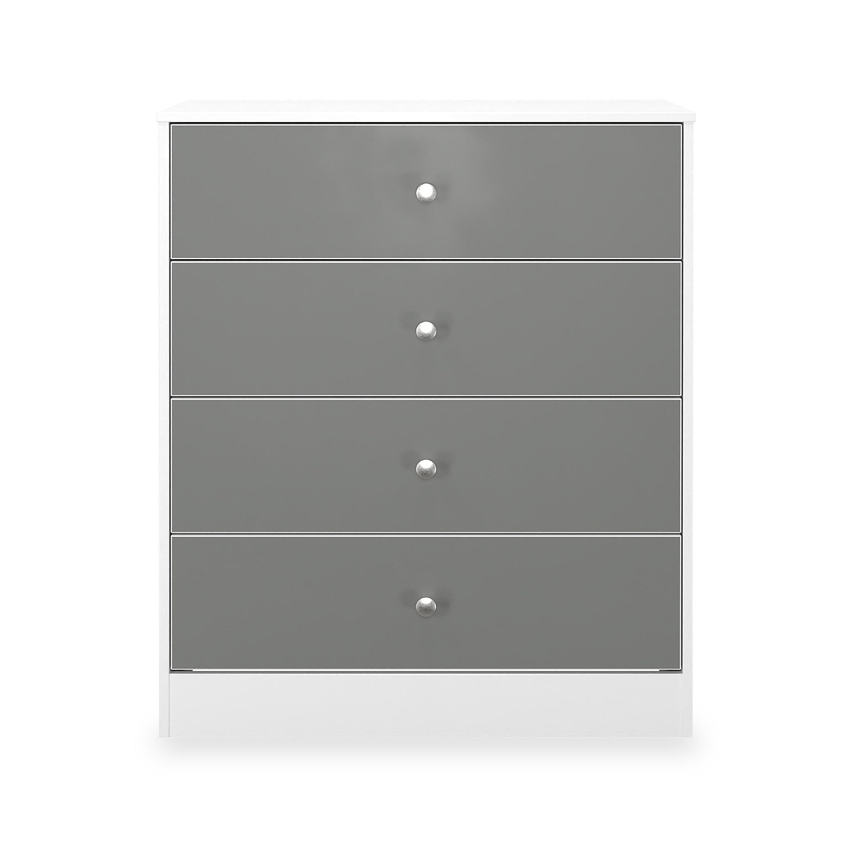 Bennet-4-Drawer-Chest-Grey-&-White Front1 from Roseland Furniture