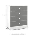 Bennet-4-Drawer-Chest-Grey-&-White from Roseland Furniture
