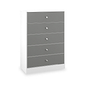Bennet-5-Drawer-Chest-Grey-&-White from Roseland Furniture