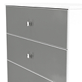 Bennet-5-Drawer-Chest-Grey-&-White from Roseland Furniture