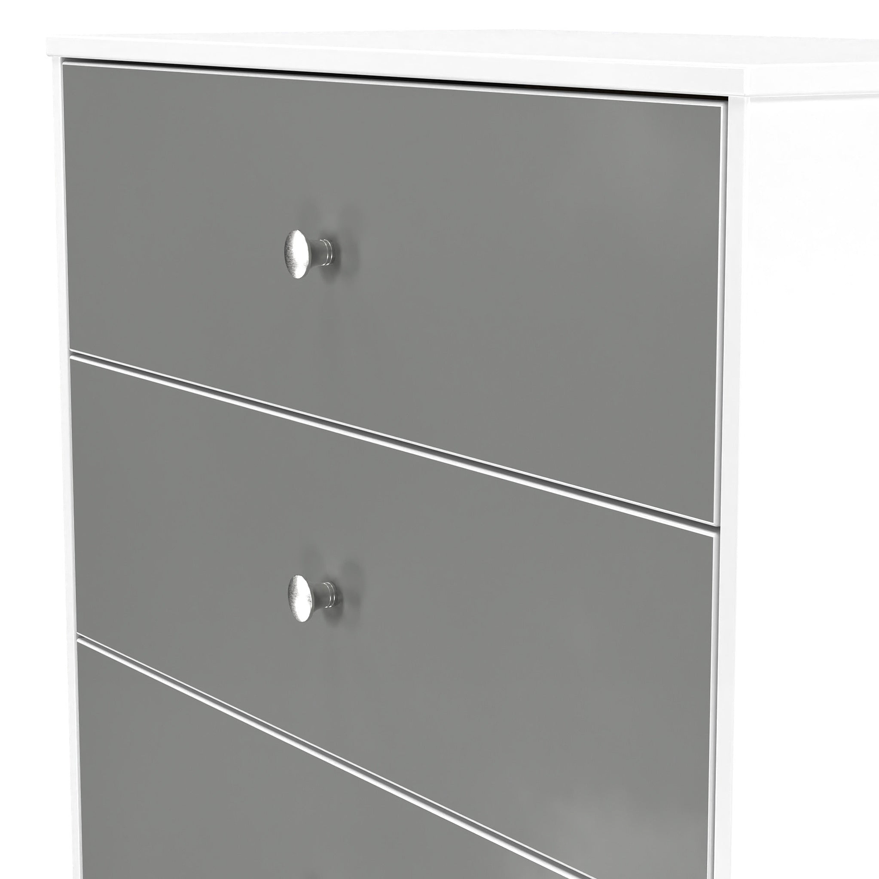 Bennet-5-Drawer-Chest-Grey-&-White from Roseland Furniture
