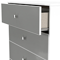 Bennet-5-Drawer-Chest-Grey-&-White from Roseland Furniture