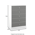 Bennet-5-Drawer-Chest-Grey-&-White from Roseland Furniture