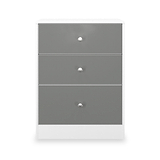 Bennet-3-Drawer-Midi-Deep-Chest-Grey-&-White Front1 from Roseland Furniture