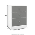 Bennet-3-Drawer-Midi-Deep-Chest-Grey-&-White from Roseland Furniture