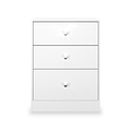 Bennet-3-Drawer-Midi-Deep-Chest-White from Roseland Furniture