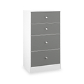 Bennet-4-Drawer-Midi-Deep-Chest-Grey-&-White from Roseland Furniture