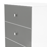 Bennet-4-Drawer-Midi-Deep-Chest-Grey-&-White from Roseland Furniture