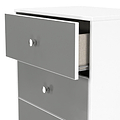 Bennet-4-Drawer-Midi-Deep-Chest-Grey-&-White from Roseland Furniture
