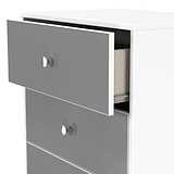 Bennet-4-Drawer-Midi-Deep-Chest-Grey-&-White from Roseland Furniture