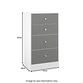 Bennet-4-Drawer-Midi-Deep-Chest-Grey-&-White from Roseland Furniture