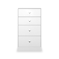 Bennet-4-Drawer-Midi-Deep-Chest-White from Roseland Furniture
