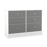 Bennet-6-Drawer-Midi-Chest-Grey-&-White from Roseland Furniture