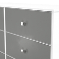 Bennet-6-Drawer-Midi-Chest-Grey-&-White from Roseland Furniture