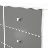 Bennet-6-Drawer-Midi-Chest-Grey-&-White from Roseland Furniture