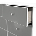 Bennet-6-Drawer-Midi-Chest-Grey-&-White from Roseland Furniture