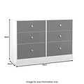 Bennet-6-Drawer-Midi-Chest-Grey-&-White from Roseland Furniture