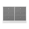 Bennet-6-Drawer-Midi-Deep-Chest-Grey-&-White Front1 from Roseland Furniture