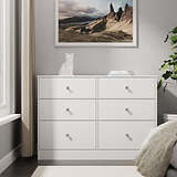Bennet-6-Drawer-Midi-Chest-White from Roseland Furniture