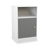 Bennet-1-Door-Bedside-Table-Grey-&-White from Roseland Furniture