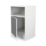 Bennet-1-Door-Bedside-Table-Grey-&-White from Roseland Furniture