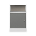 Bennet-1-Door-Bedside-Table-Grey-&-White Front1 from Roseland Furniture