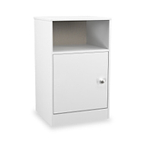 Bennet-1-Door-Bedside-Table-White from Roseland Furniture