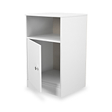 Bennet-1-Door-Bedside-Table-White from Roseland Furniture