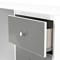 Bennet-6-Drawer-Kneehole-Grey-&-White from Roseland Furniture