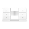 Bennet-6-Drawer-Kneehole-White from Roseland Furniture