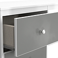 Bennet-3-Drawer-Wide-Desk-Grey-&-White from Roseland Furniture