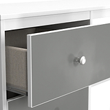 Bennet-3-Drawer-Wide-Desk-Grey-&-White from Roseland Furniture