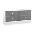 Bennet-4-Drawer-Bed-Box-Grey-&-White from Roseland Furniture