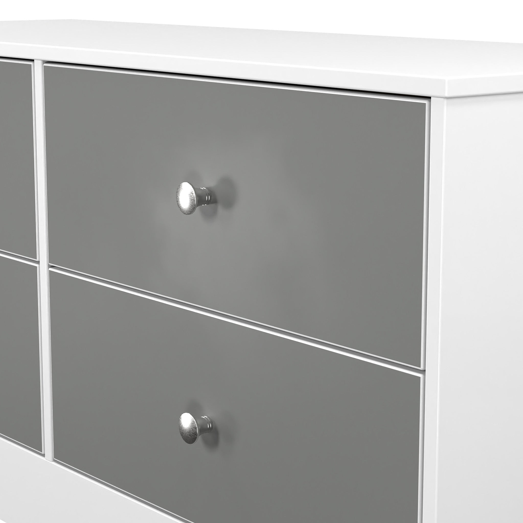 Bennet-4-Drawer-Bed-Box-Grey-&-White from Roseland Furniture