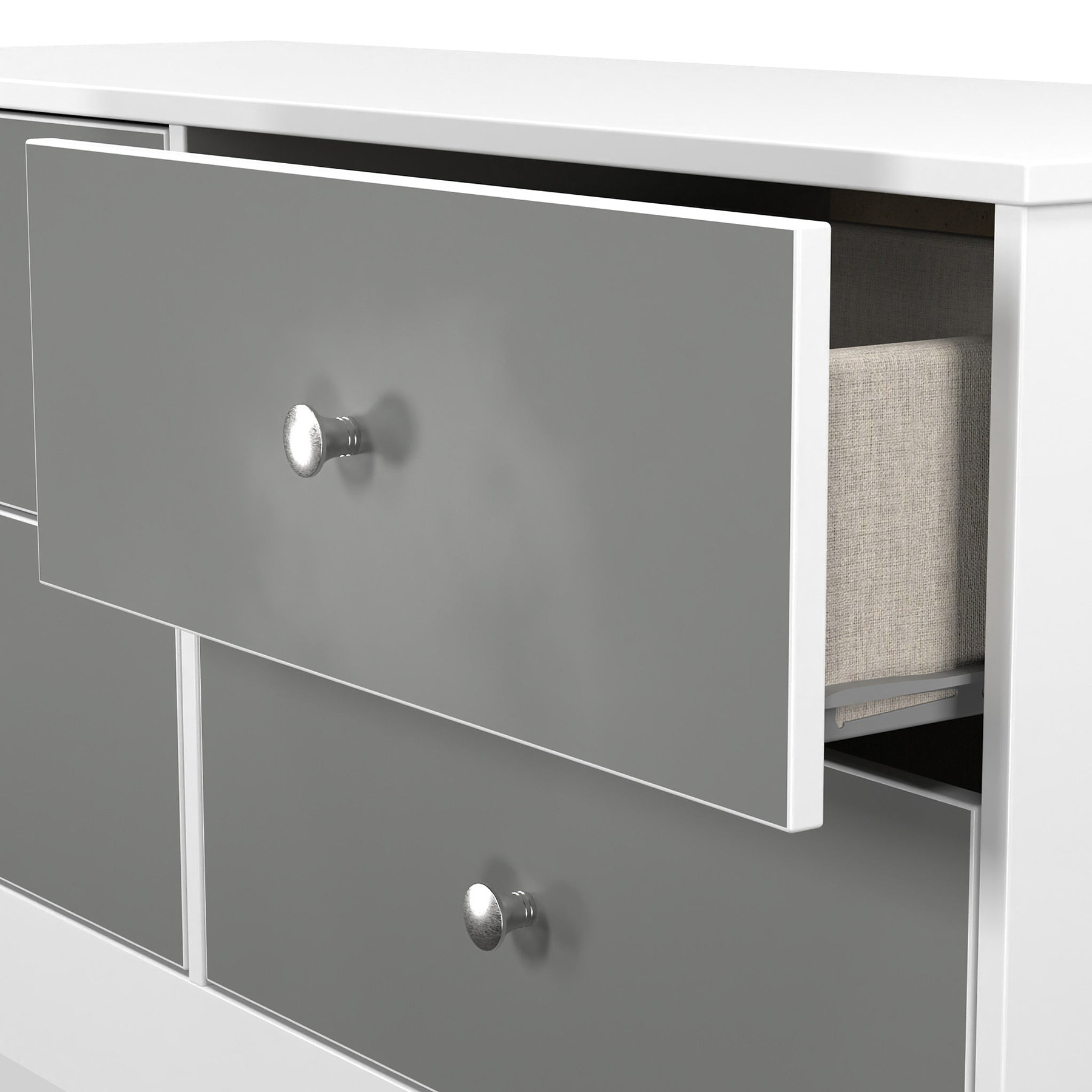 Bennet-4-Drawer-Bed-Box-Grey-&-White from Roseland Furniture
