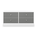 Bennet-4-Drawer-Bed-Box-Grey-&-White Front1 from Roseland Furniture