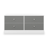 Bennet-4-Drawer-Bed-Box-Grey-&-White Front1 from Roseland Furniture