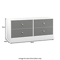 Bennet-4-Drawer-Bed-Box-Grey-&-White from Roseland Furniture
